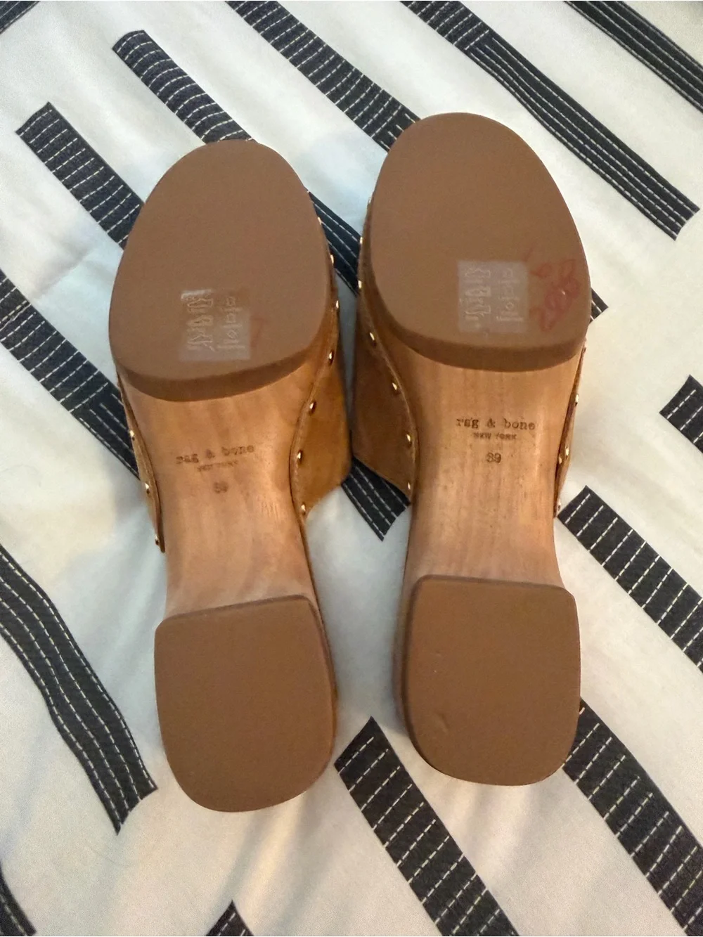 Rag & Bone Mara Suede Open Toe Platform Clogs / Sandals, size 9 - never worn - Picture 4 of 7